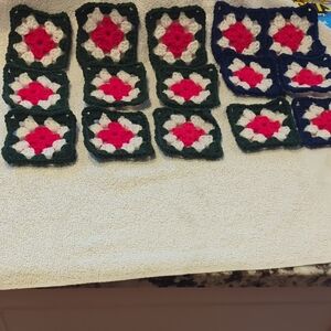 Handmade Crochet 15-  Granny Squares- 3.5 x 3.5